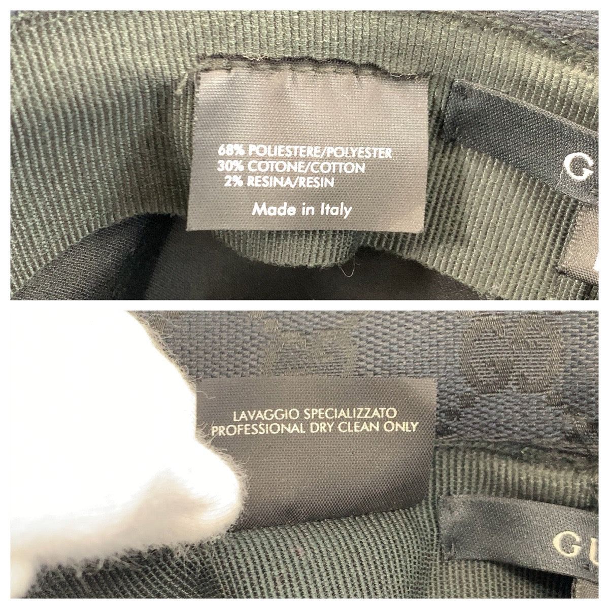 24456
GUCCI グッチ ブラック 黒 GGキャンバス / レザー ハット レディース A35