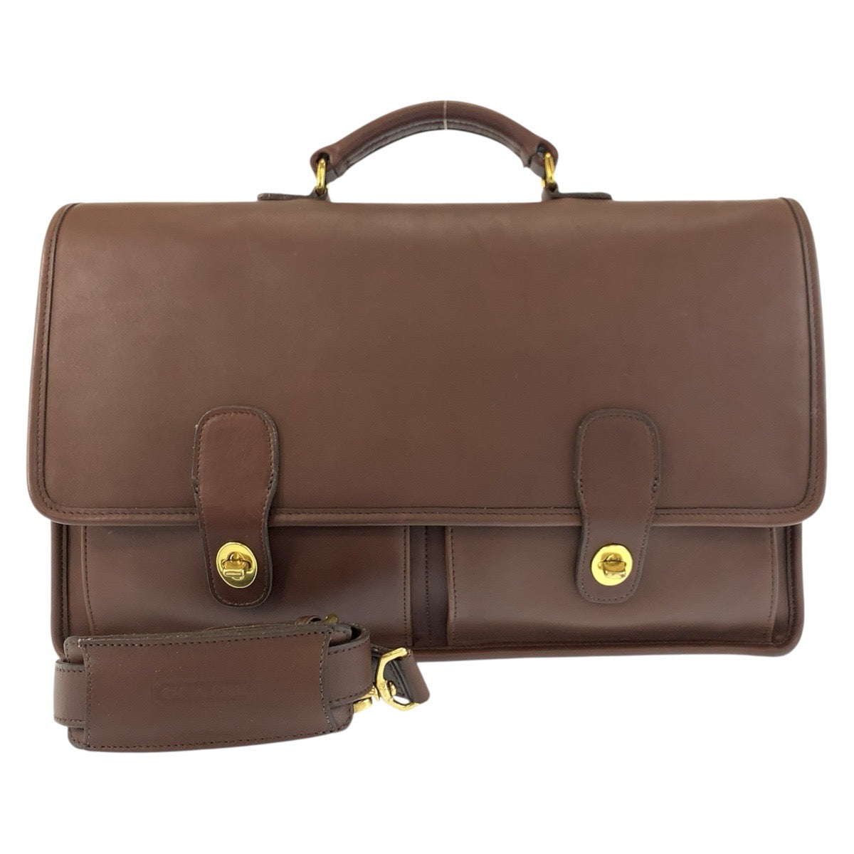 24459
COACH コーチ ヴィンテージ オールドコーチ ブラウン ゴールド金具 レザー 5275 ビジネスバッグ ブリーフケース メンズ ABP56