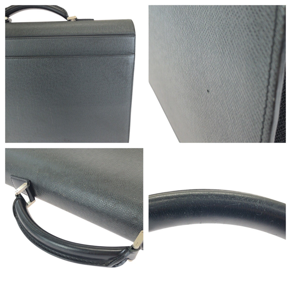 24462
LOUIS VUITTON ルイヴィトン タイガ ロブスト1 ブラック 黒 シルバー金具 レザー M31052 ビジネスバッグ ブリーフケース メンズ ABP35