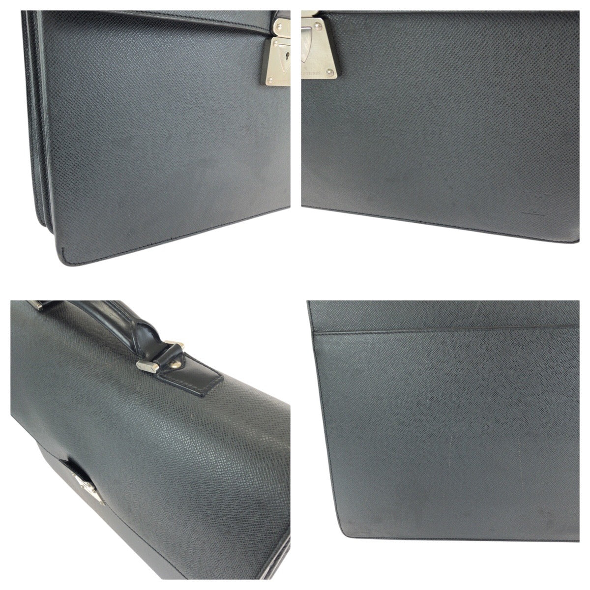 24462
LOUIS VUITTON ルイヴィトン タイガ ロブスト1 ブラック 黒 シルバー金具 レザー M31052 ビジネスバッグ ブリーフケース メンズ ABP35