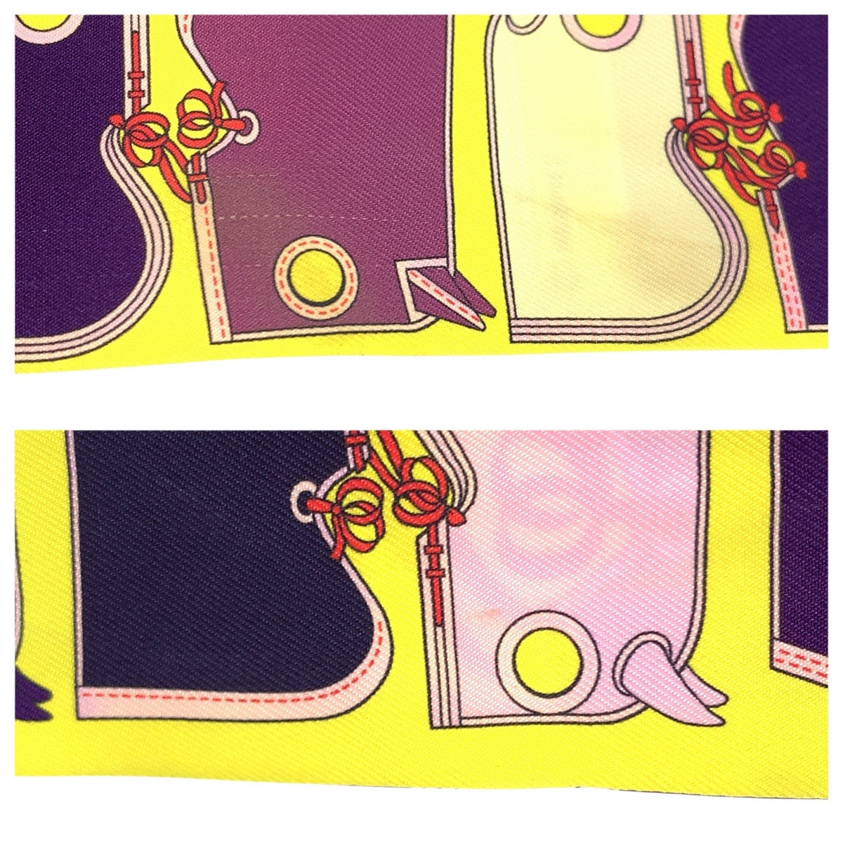 24465
HERMES エルメス ツイリー Camails イエロー マルチカラー シルク スカーフ リボンスカーフ レディース AB18
