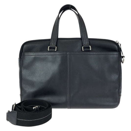 24469
COACH コーチ ２way ブラック 黒 シルバー金具 レザー F70707 ビジネスバッグ ブリーフケース ショルダーバッグ メンズ ABP18
