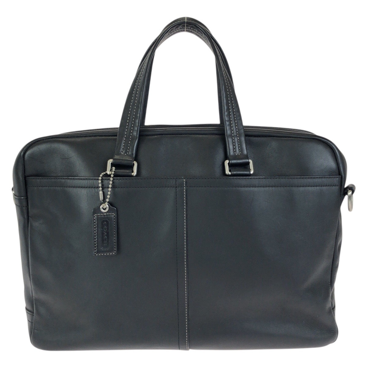 24469
COACH コーチ ２way ブラック 黒 シルバー金具 レザー F70707 ビジネスバッグ ブリーフケース ショルダーバッグ メンズ ABP18