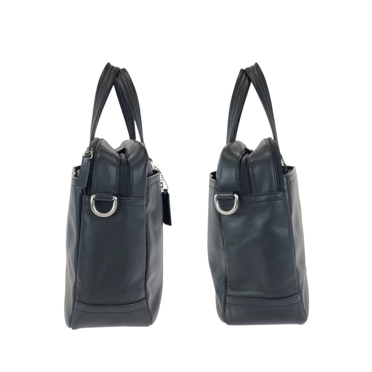 24469
COACH コーチ ２way ブラック 黒 シルバー金具 レザー F70707 ビジネスバッグ ブリーフケース ショルダーバッグ メンズ ABP18