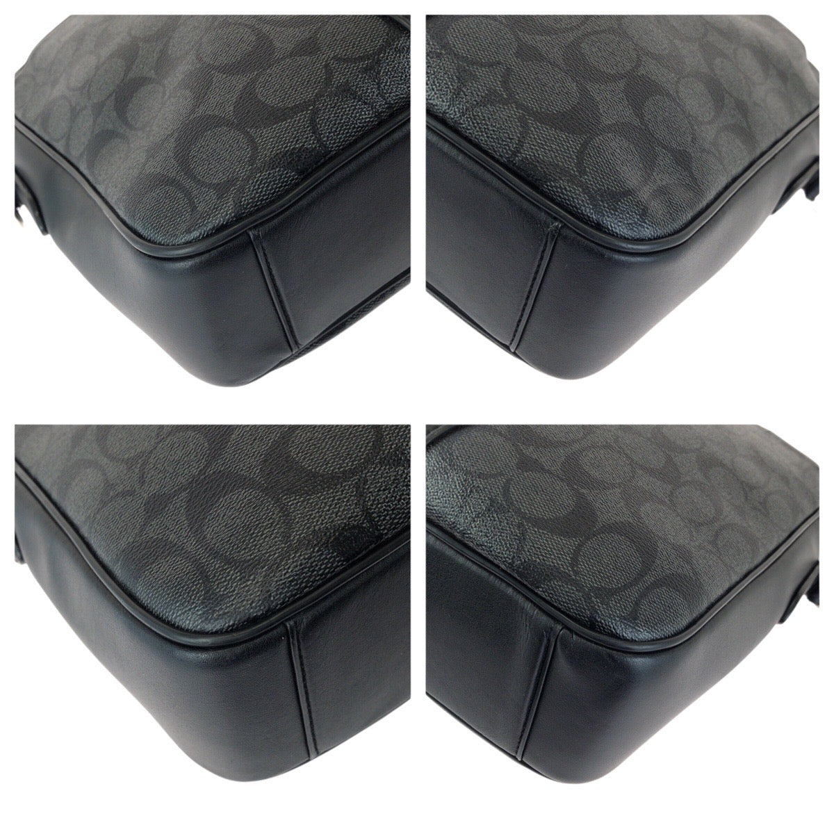 24470
COACH コーチ シグネチャー ブラック 黒 シルバー金具 PVC / レザー F71794 ビジネスバッグ ブリーフケース メンズ B3