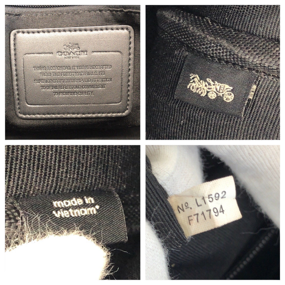 24470
COACH コーチ シグネチャー ブラック 黒 シルバー金具 PVC / レザー F71794 ビジネスバッグ ブリーフケース メンズ B3