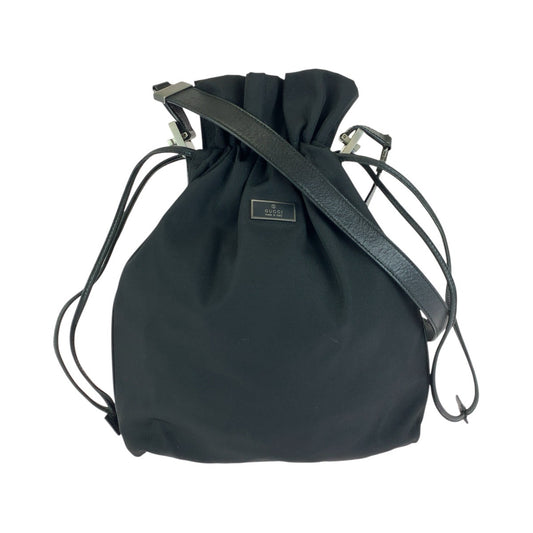 24473
GUCCI グッチ ブラック 黒 ガンメタ金具 ナイロン / レザー 001 3707 ショルダーバッグ ポシェット レディース A32