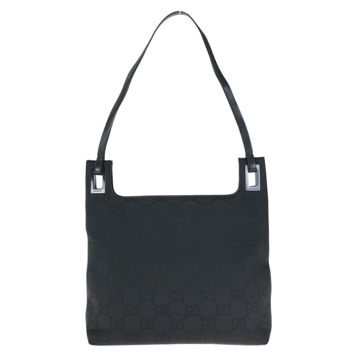 24474
GUCCI グッチ GG柄 ブラック 黒 ガンメタ金具 ナイロン 001 3099 ショルダーバッグ ハンドバッグ レディース ABP24