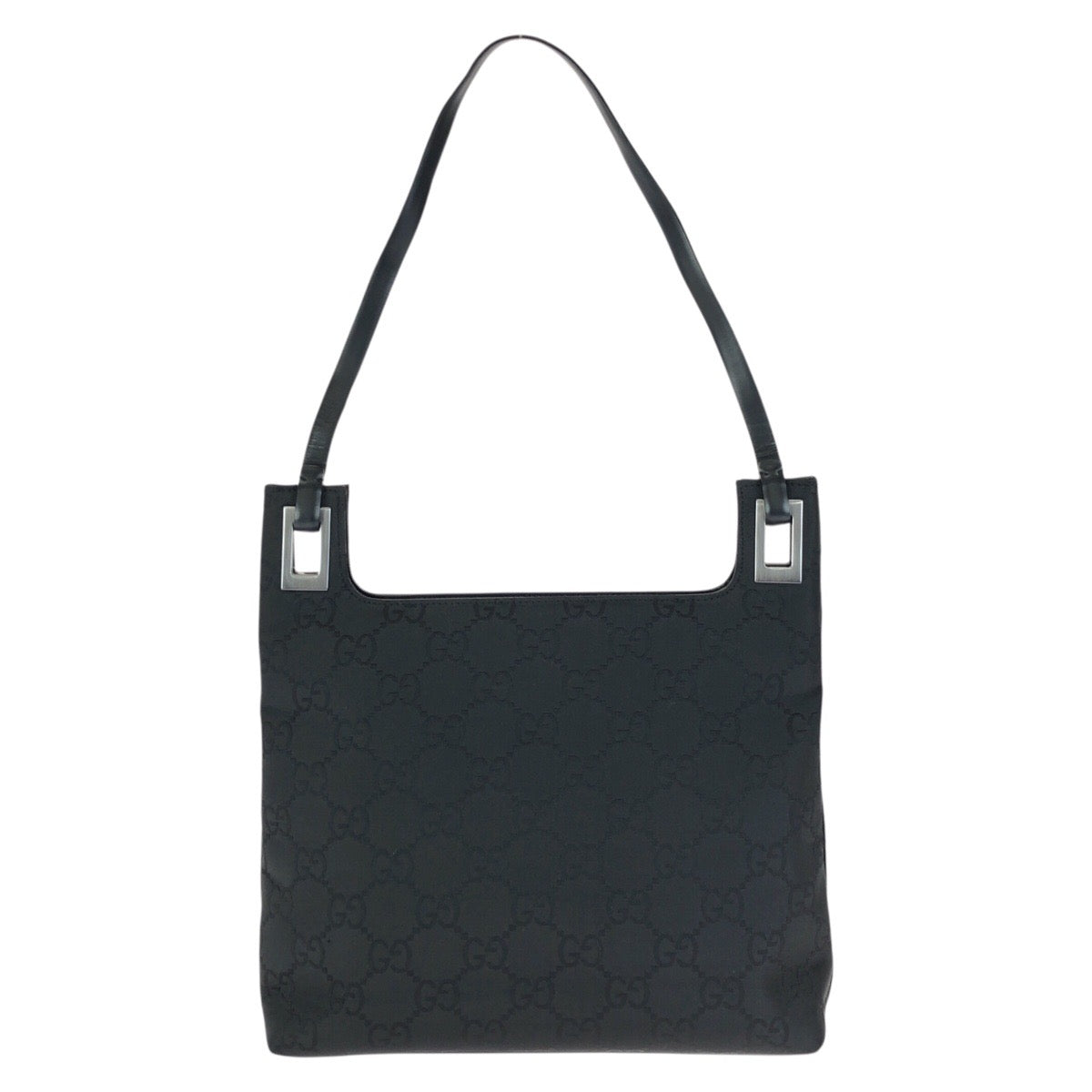 24474
GUCCI グッチ GG柄 ブラック 黒 ガンメタ金具 ナイロン 001 3099 ショルダーバッグ ハンドバッグ レディース ABP24