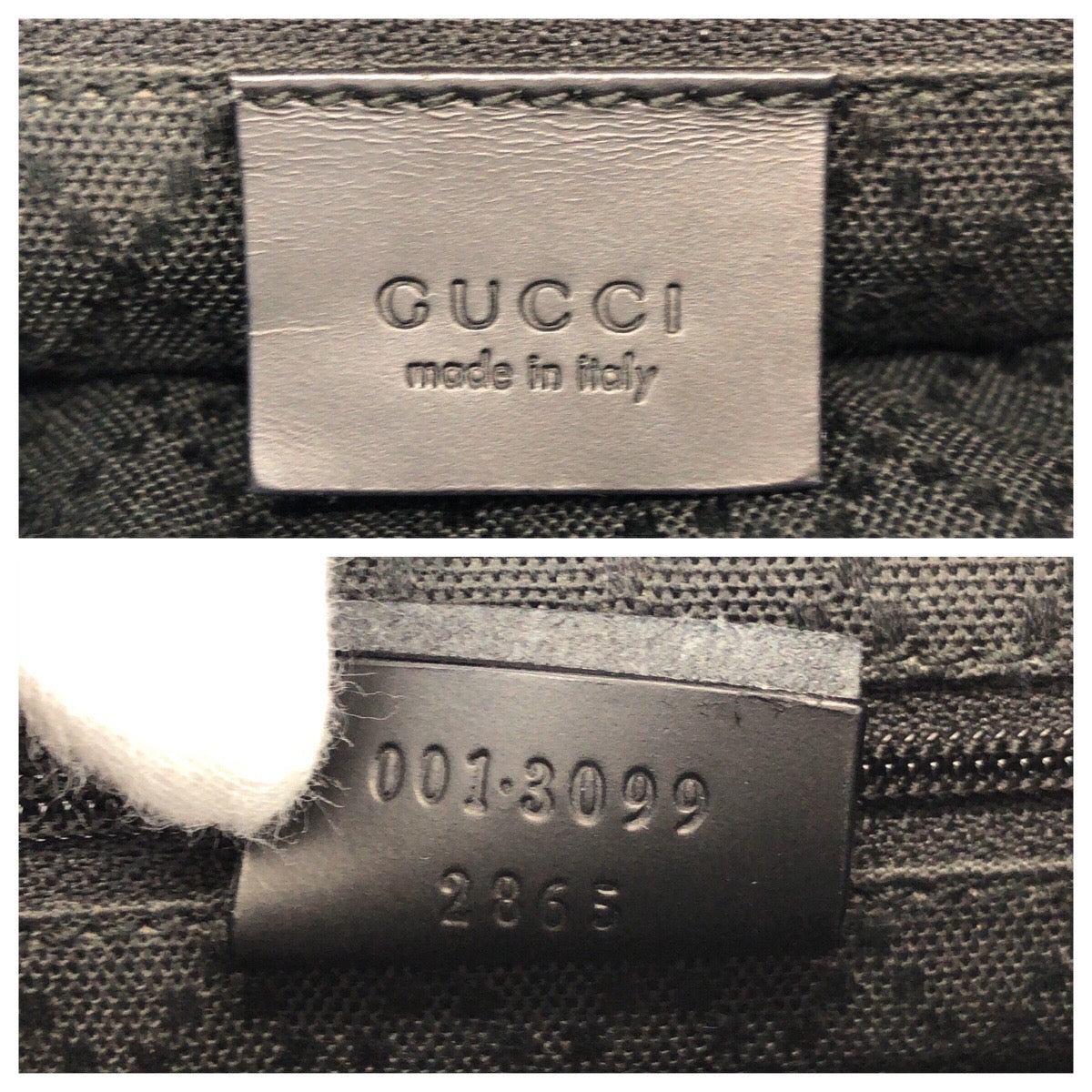 24474
GUCCI グッチ GG柄 ブラック 黒 ガンメタ金具 ナイロン 001 3099 ショルダーバッグ ハンドバッグ レディース ABP24