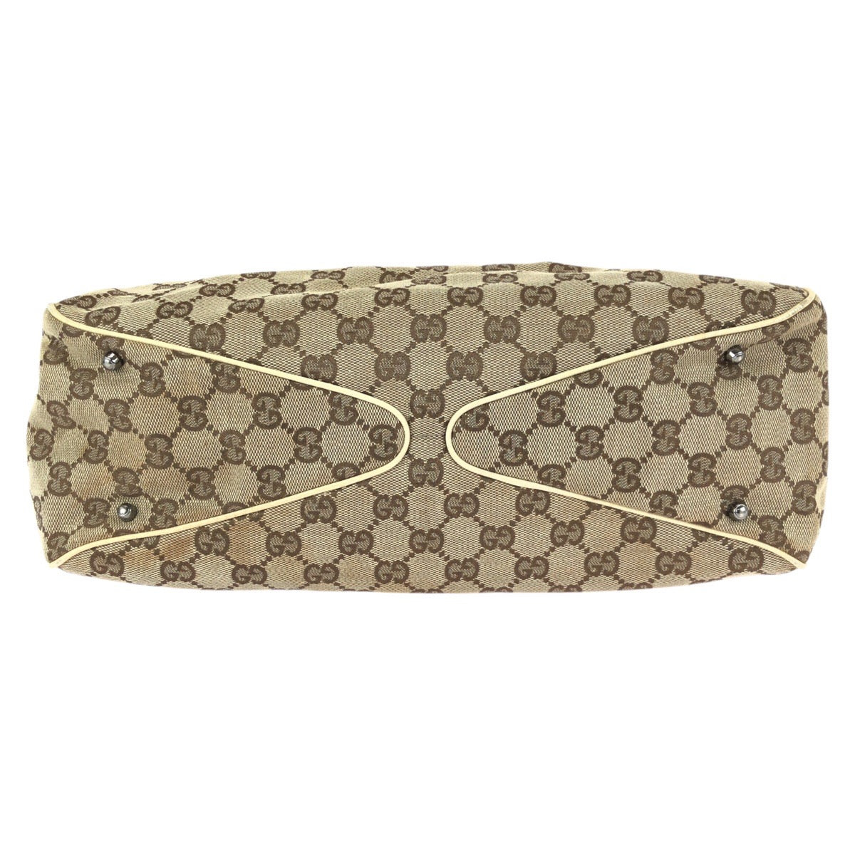 24475
GUCCI グッチ ベージュ ガンメタ金具 GGキャンバス / レザー 143017 トートバッグ ハンドバッグ レディース AB24
