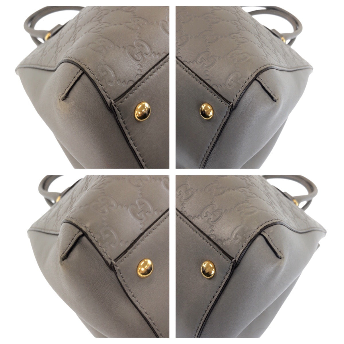 24476
GUCCI グッチ グッチシマ グレー ゴールド金具 レザー 453704 トートバッグ ハンドバッグ レディース AB40