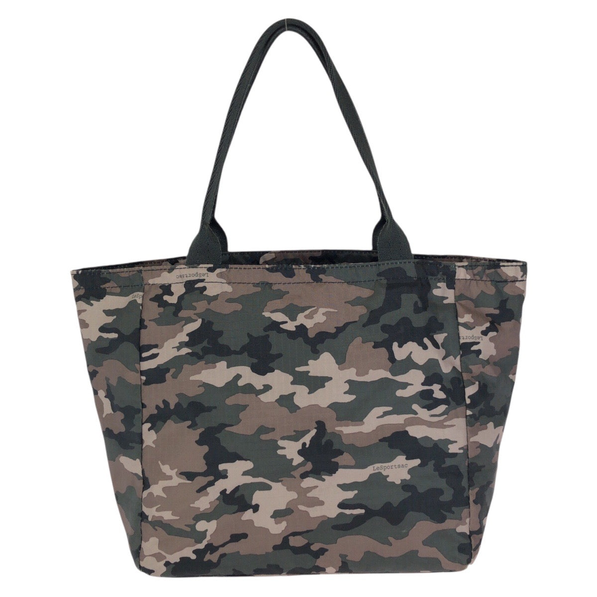 24478
LeSportsac レスポートサック エブリガール 迷彩 カモフラ グリーン シルバー金具 ナイロン トートバッグ ハンドバッグ レディース ABP12