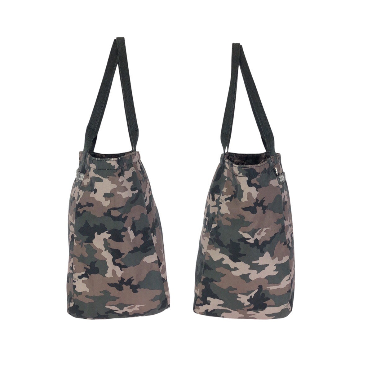 24478
LeSportsac レスポートサック エブリガール 迷彩 カモフラ グリーン シルバー金具 ナイロン トートバッグ ハンドバッグ レディース ABP12