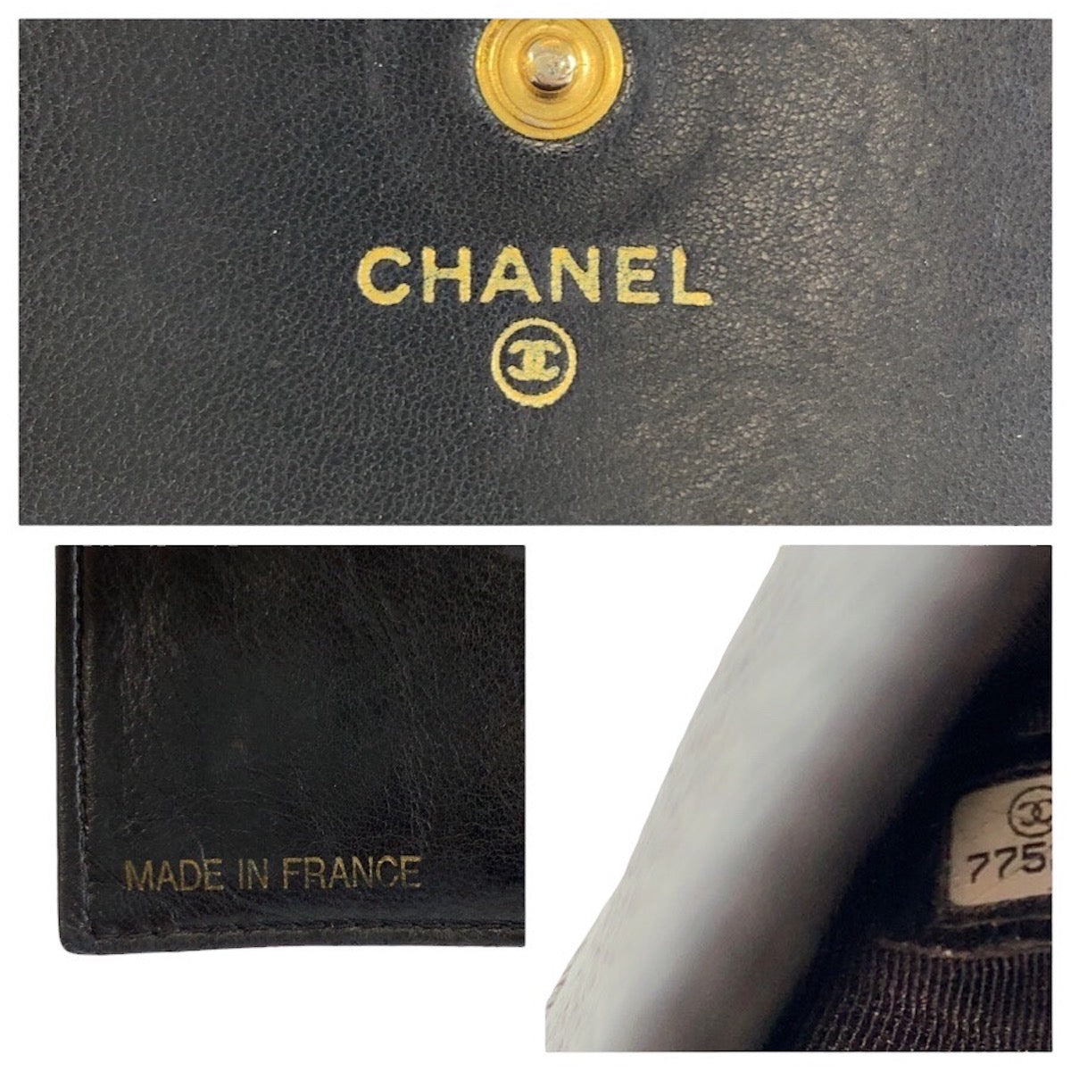 24483
CHANEL シャネル ココマーク ブラック 黒 レザー 折財布 コンパクトウォレット レディース ABP40