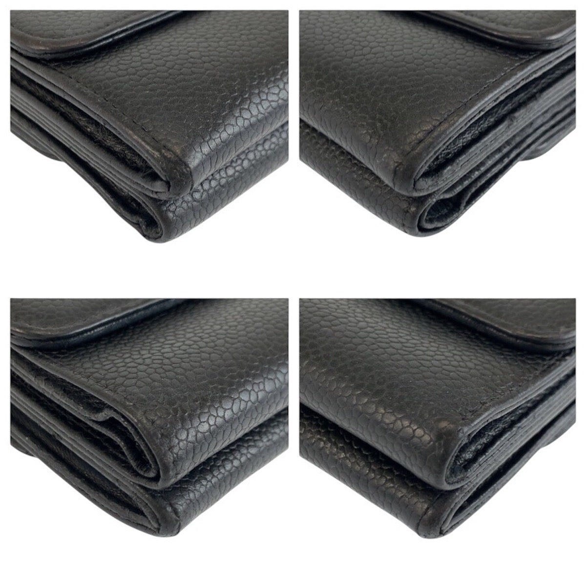 24483
CHANEL シャネル ココマーク ブラック 黒 レザー 折財布 コンパクトウォレット レディース ABP40