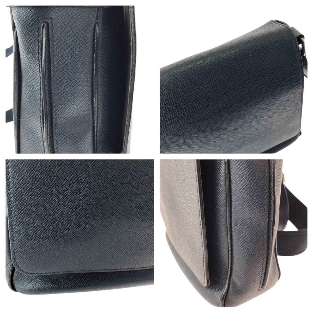 24484
LOUIS VUITTON ルイヴィトン タイガ ロマンPM ネイビー シルバー金具 レザー M32699 ショルダーバッグ メッセンジャーバッグ メンズ ABP60