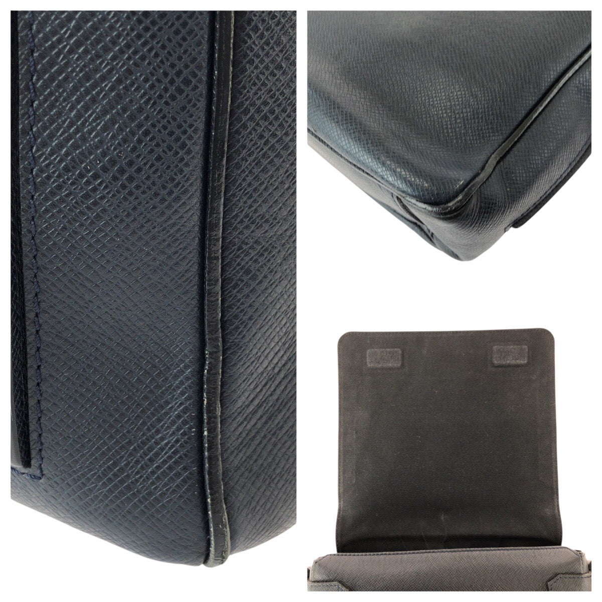 24484
LOUIS VUITTON ルイヴィトン タイガ ロマンPM ネイビー シルバー金具 レザー M32699 ショルダーバッグ メッセンジャーバッグ メンズ ABP60