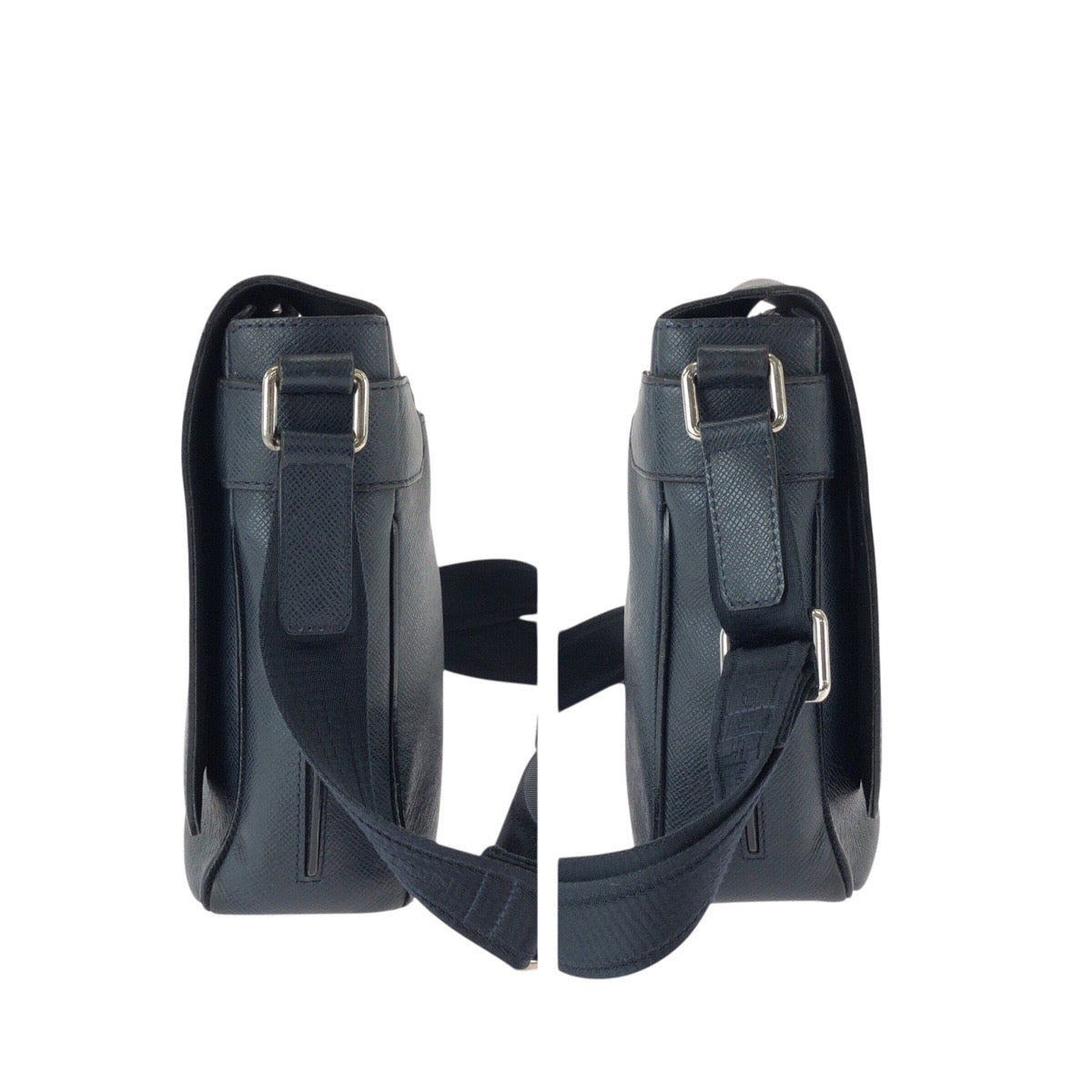 24484
LOUIS VUITTON ルイヴィトン タイガ ロマンPM ネイビー シルバー金具 レザー M32699 ショルダーバッグ メッセンジャーバッグ メンズ ABP60