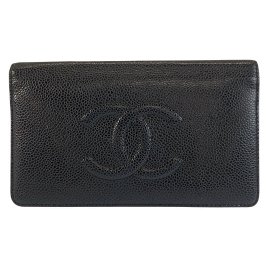 24485
CHANEL シャネル ココマーク ブラック 黒 レザー 長財布 ロングウォレット レディース ABP46