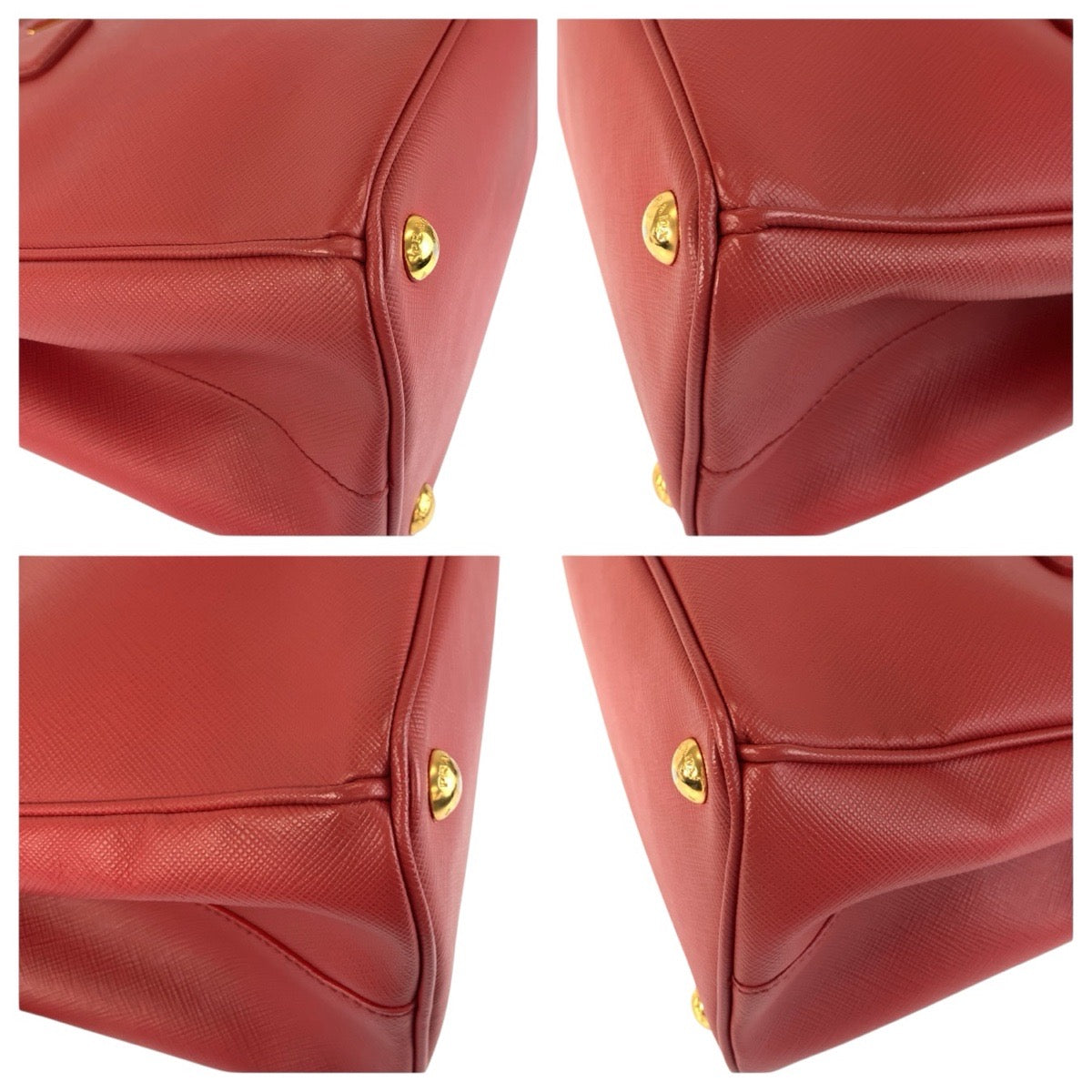 24486
PRADA プラダ サフィアーノ ガレリア レッド ゴールド金具 レザー ハンドバッグ トートバッグ ショルダーバッグ 2way レディース ABP90