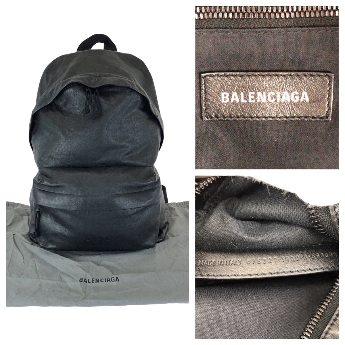 24488
BALENCIAGA バレンシアガ エクスプローラー ブラック 黒 レザー 678327 リュックサック バックパック メンズ ABP90