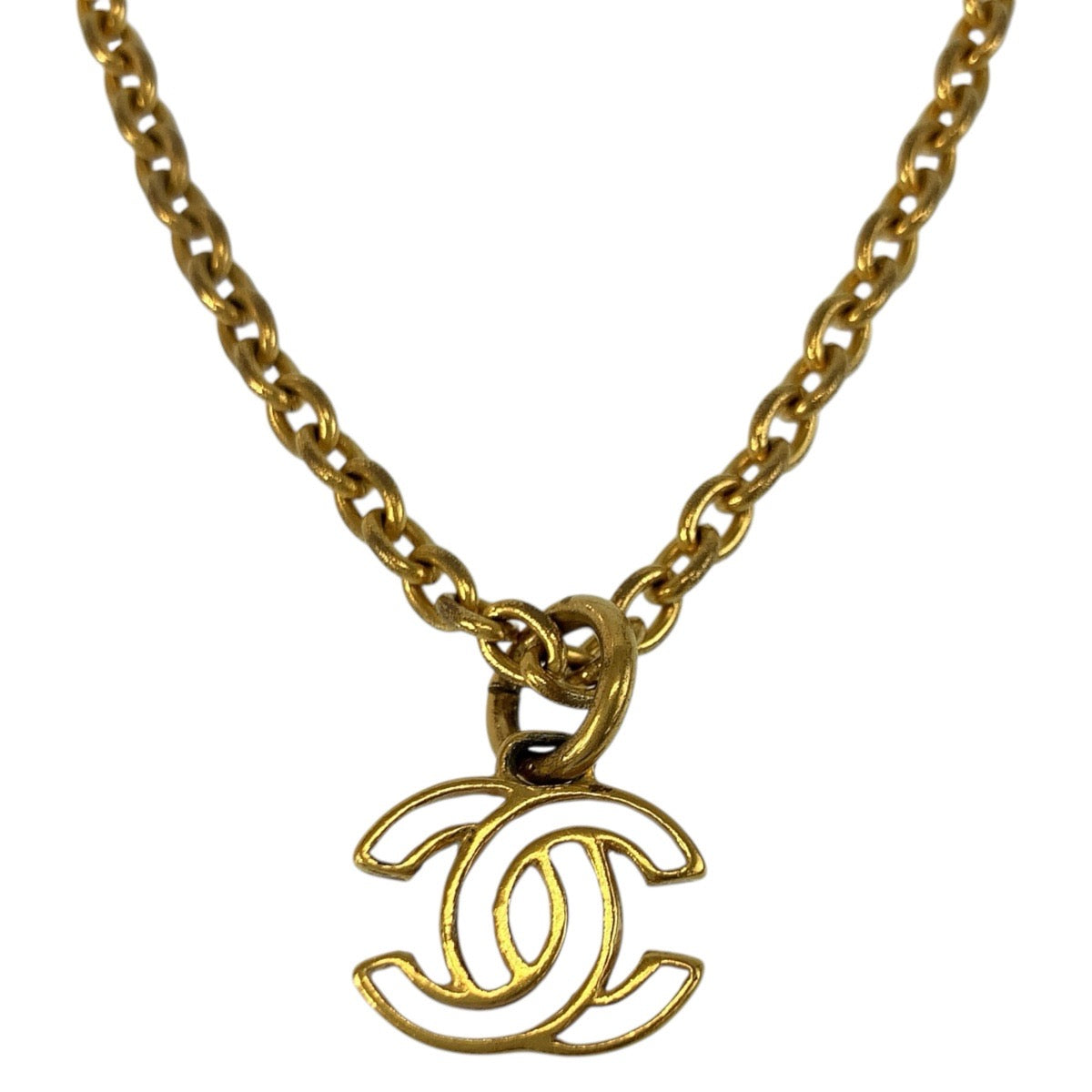 24495
CHANEL シャネル ヴィンテージ ココマーク ゴールド メッキ ネックレス レディース AB52