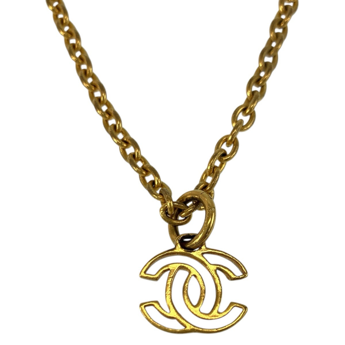24495
CHANEL シャネル ヴィンテージ ココマーク ゴールド メッキ ネックレス レディース AB52