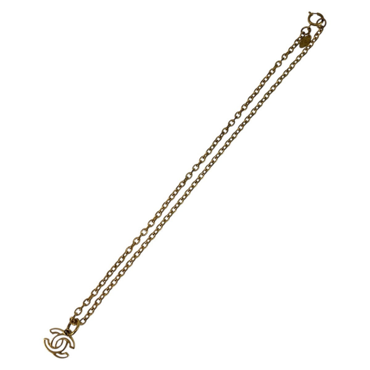 24495
CHANEL シャネル ヴィンテージ ココマーク ゴールド メッキ ネックレス レディース AB52