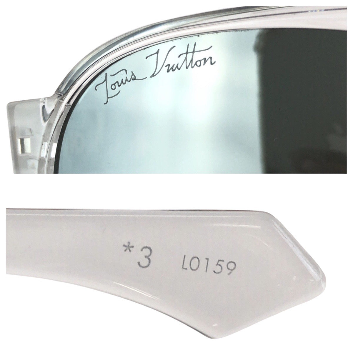 24497
LOUIS VUITTON ルイヴィトン LVレインボー ミラーレンズ クリア グレーシルバー金具 プラスチック / メタル Z1189E サングラス メガネ 男女兼用 ティアドロップ レディース A42