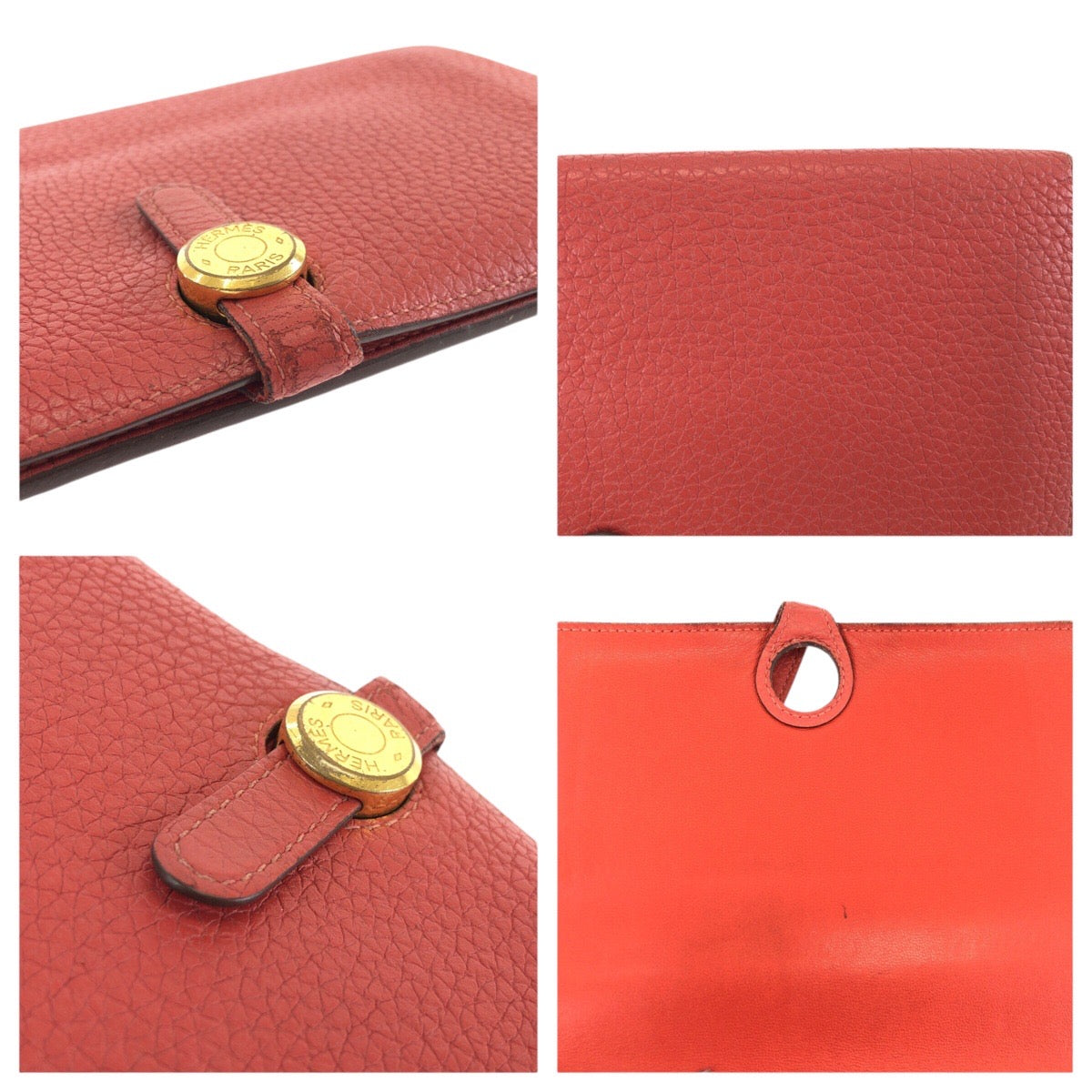 24499
HERMES エルメス ドゴン GM ルージュトマト レッド ゴールド金具 トゴ 長財布 ロングウォレット T刻印 レディース ABP32