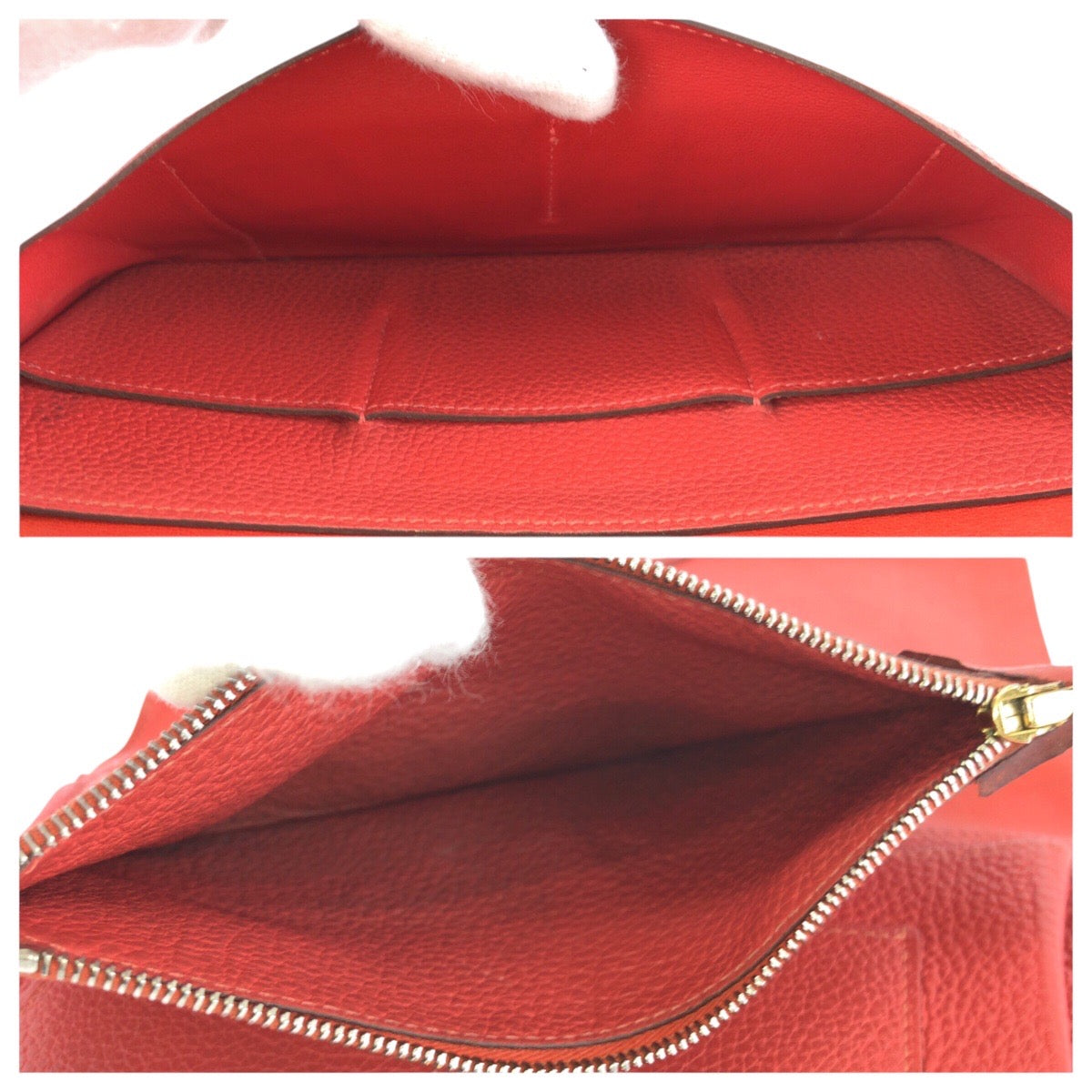 24499
HERMES エルメス ドゴン GM ルージュトマト レッド ゴールド金具 トゴ 長財布 ロングウォレット T刻印 レディース ABP32