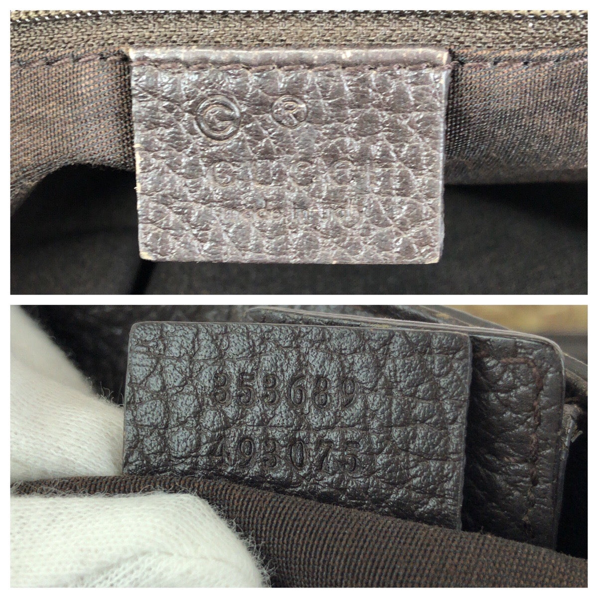 24503
GUCCI グッチ スカーレット ベージュ ダークブラウン ゴールド金具 GGキャンバス / レザー 353689 トートバッグ ショルダーバッグ レディース AB26