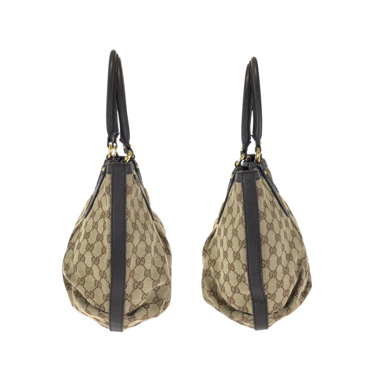 24503
GUCCI グッチ スカーレット ベージュ ダークブラウン ゴールド金具 GGキャンバス / レザー 353689 トートバッグ ショルダーバッグ レディース AB26