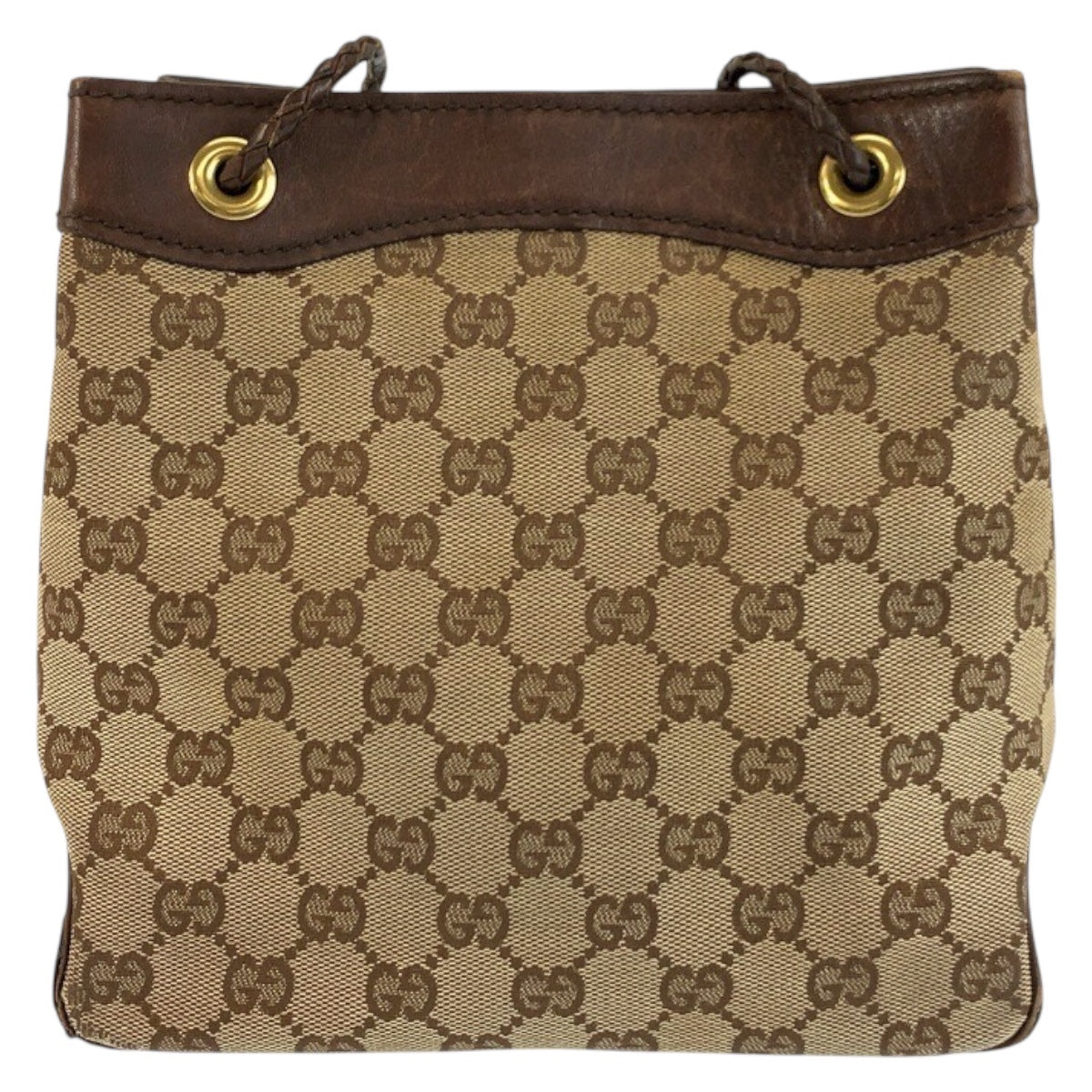24504
GUCCI グッチ ブラウン ベージュ ゴールド金具 GGキャンバス / レザー 109143 ショルダーバッグ レディース AB26