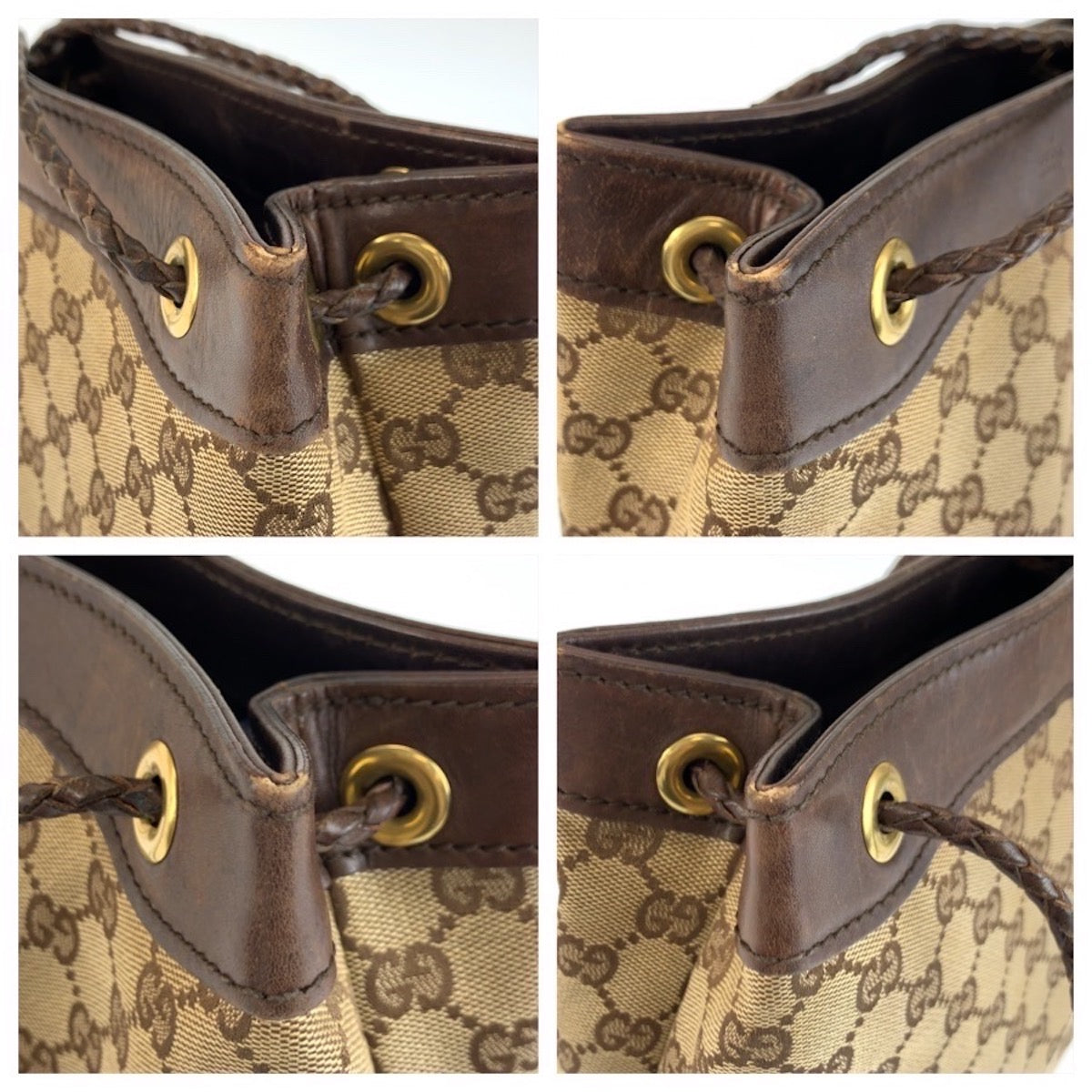 24504
GUCCI グッチ ブラウン ベージュ ゴールド金具 GGキャンバス / レザー 109143 ショルダーバッグ レディース AB26