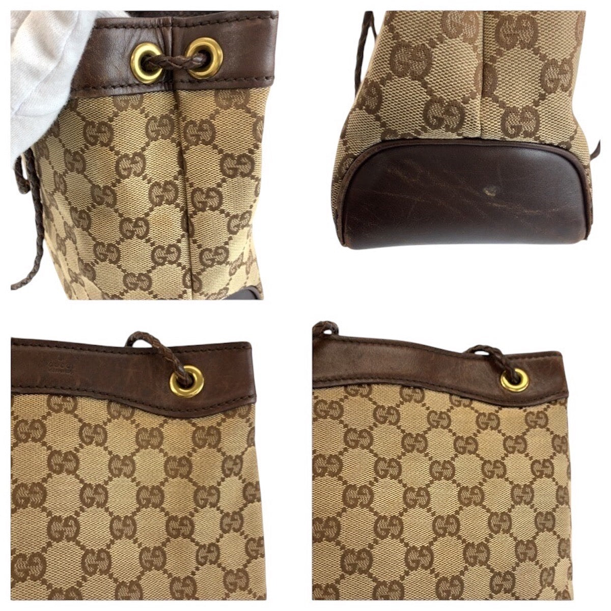 24504
GUCCI グッチ ブラウン ベージュ ゴールド金具 GGキャンバス / レザー 109143 ショルダーバッグ レディース AB26