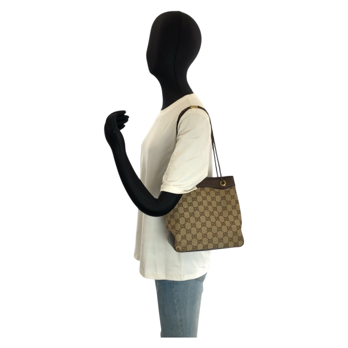 24504
GUCCI グッチ ブラウン ベージュ ゴールド金具 GGキャンバス / レザー 109143 ショルダーバッグ レディース AB26