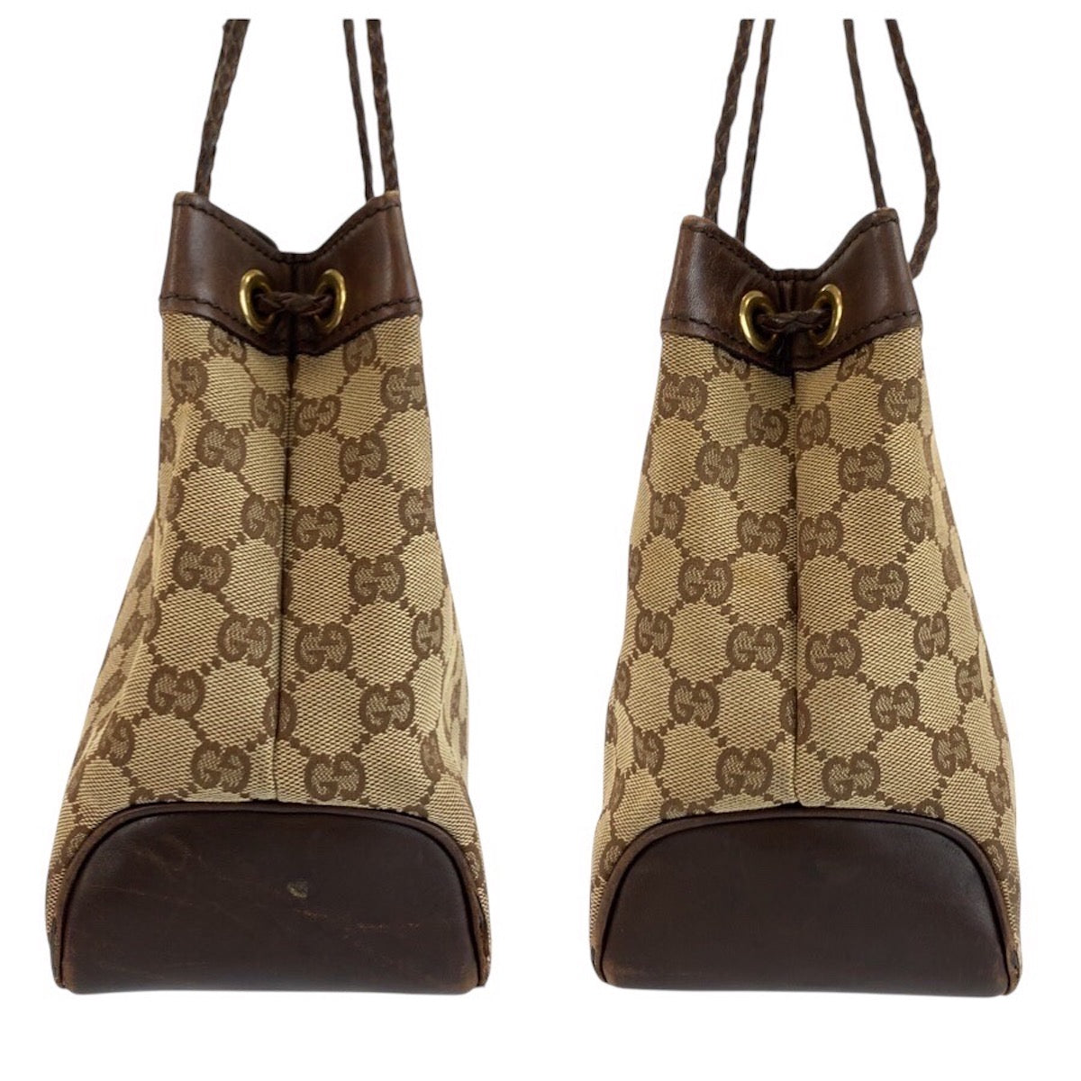 24504
GUCCI グッチ ブラウン ベージュ ゴールド金具 GGキャンバス / レザー 109143 ショルダーバッグ レディース AB26