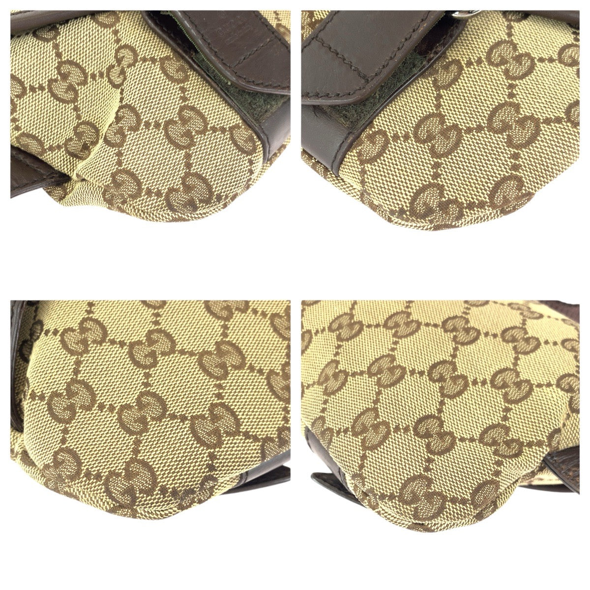 24505
GUCCI グッチ ベージュ ブラウン シルバー金具 GGキャンバス / レザー 145851 ボディバッグ ウエストバッグ レディース ABP28