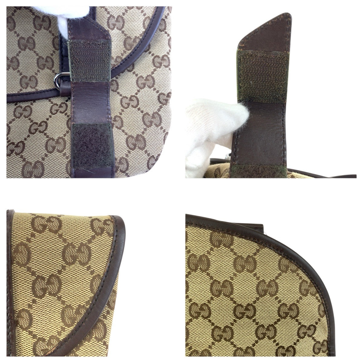 24505
GUCCI グッチ ベージュ ブラウン シルバー金具 GGキャンバス / レザー 145851 ボディバッグ ウエストバッグ レディース ABP28