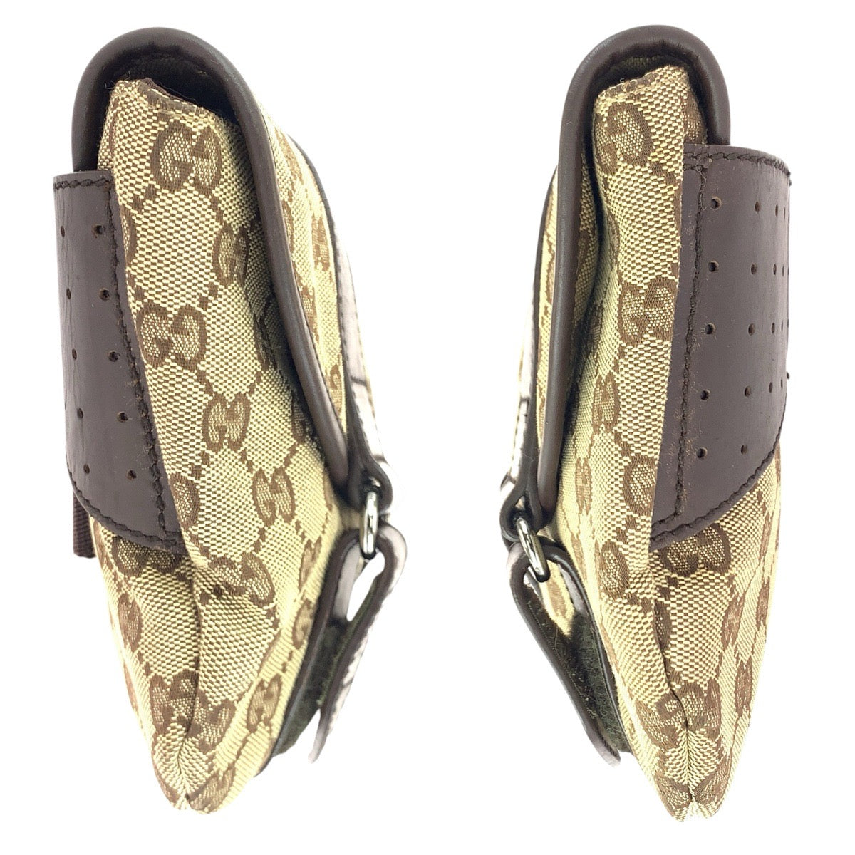 24505
GUCCI グッチ ベージュ ブラウン シルバー金具 GGキャンバス / レザー 145851 ボディバッグ ウエストバッグ レディース ABP28