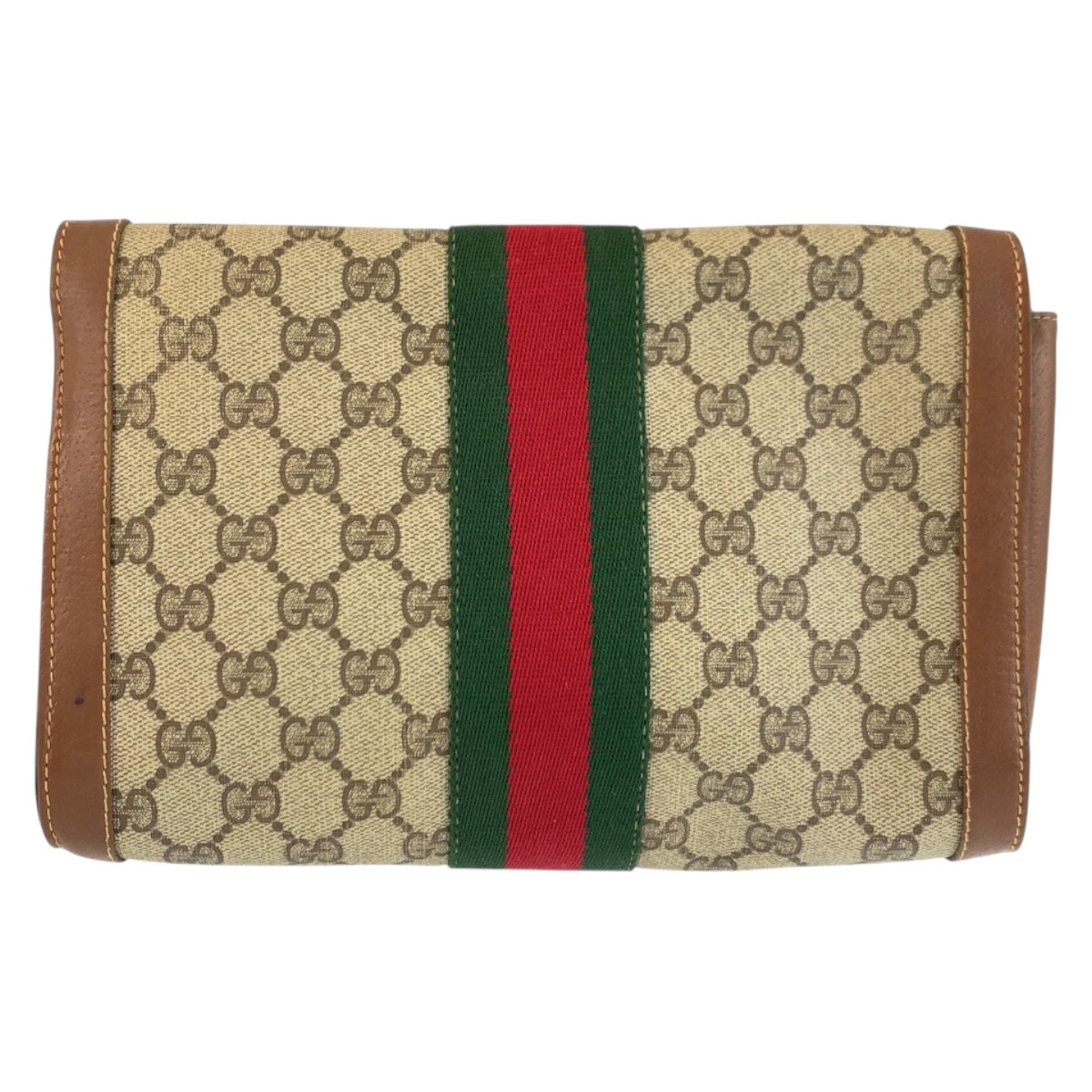 24507
GUCCI グッチ ヴィンテージ シェリーライン ベージュ ブラウン GGスプリームキャンバス / レザー 010 378 クラッチバッグ セカンドバッグ メンズ AB14