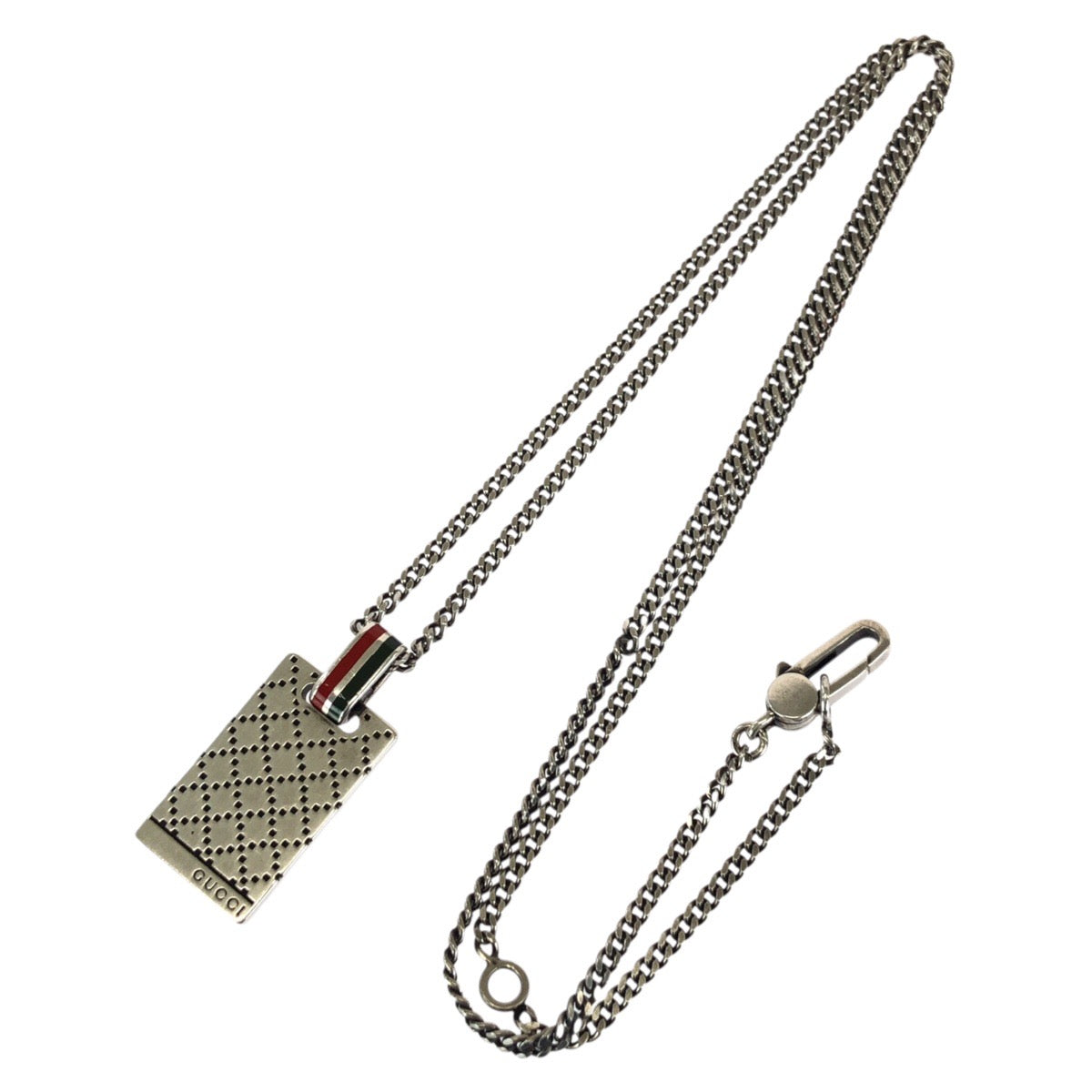 24509
GUCCI グッチ シェリーライン ディアマンテ シルバー シルバー925 ネックレス 男女兼用 2699刻印 レディース A14