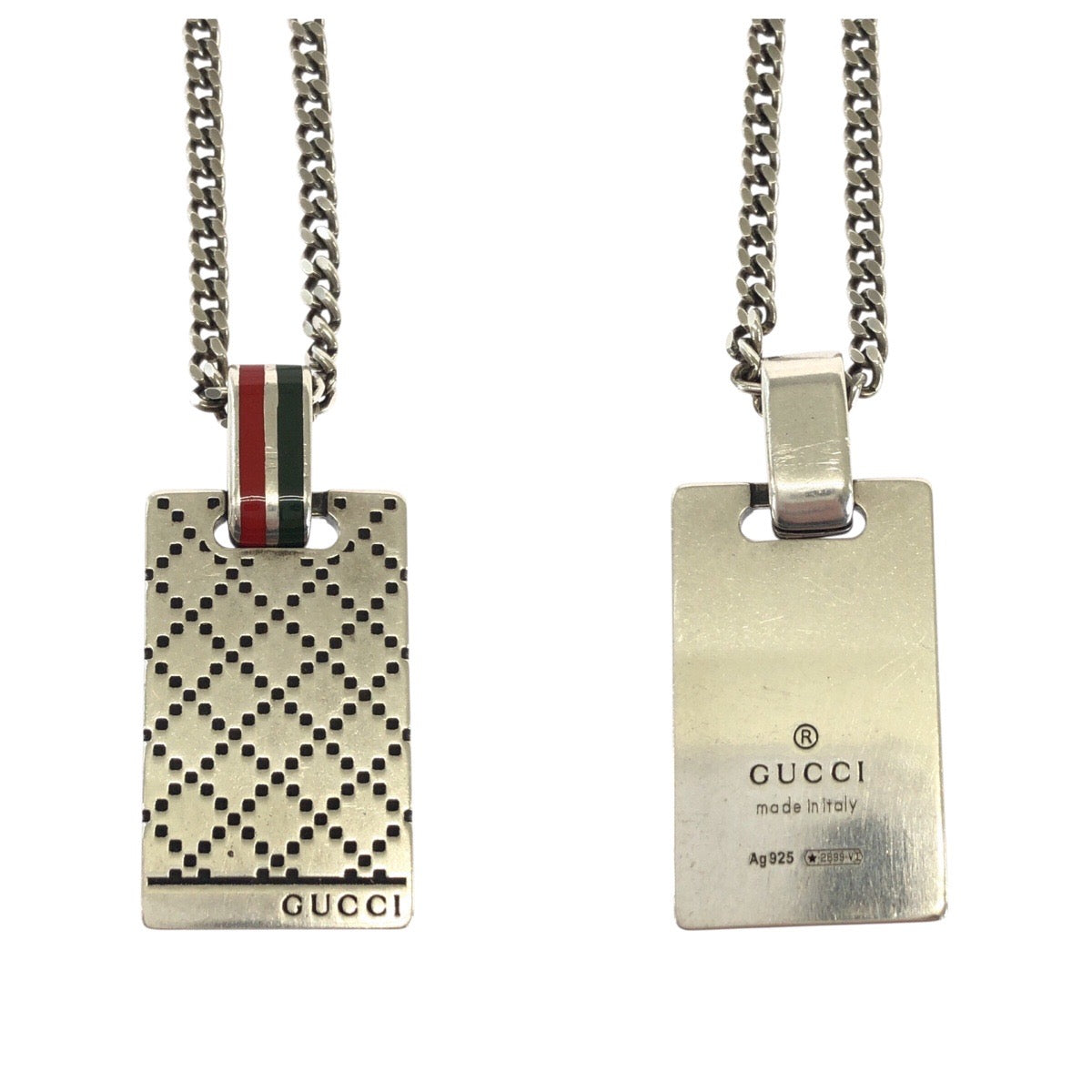 24509
GUCCI グッチ シェリーライン ディアマンテ シルバー シルバー925 ネックレス 男女兼用 2699刻印 レディース A14