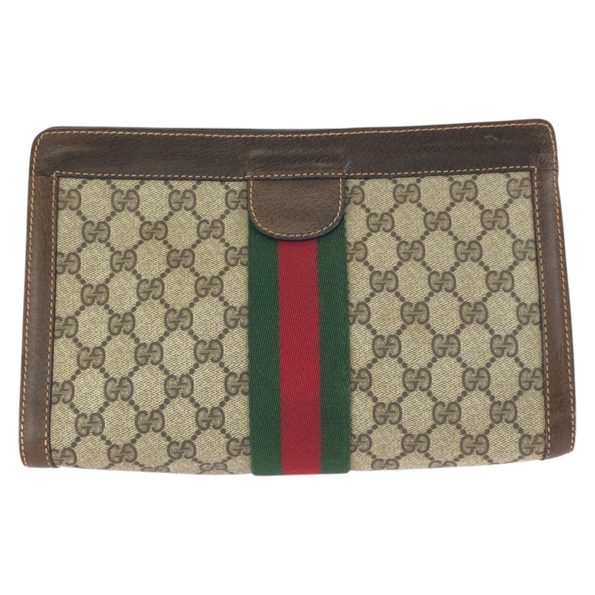 24510
GUCCI グッチ ヴィンテージ オールドグッチ シェリーライン ベージュ ブラウン GGスプリームキャンバス / レザー 37 014 2125 クラッチバッグ セカンドバッグ メンズ ABP20