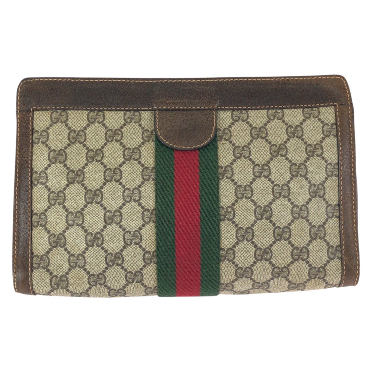 24510
GUCCI グッチ ヴィンテージ オールドグッチ シェリーライン ベージュ ブラウン GGスプリームキャンバス / レザー 37 014 2125 クラッチバッグ セカンドバッグ メンズ ABP20