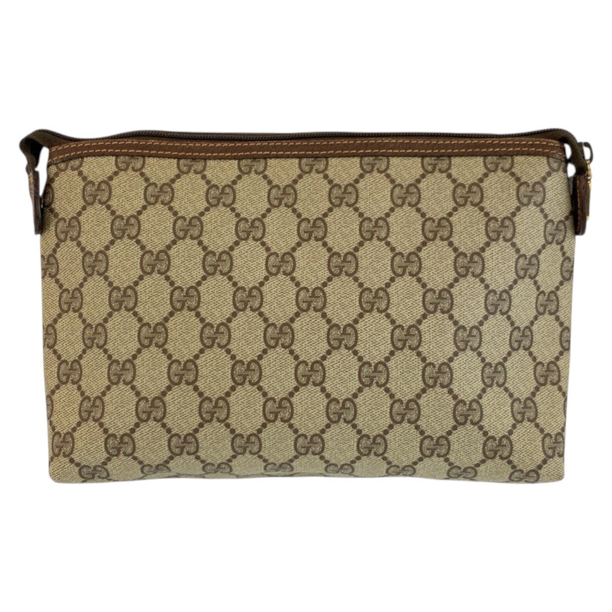 24511
GUCCI グッチ ヴィンテージ ベージュ ブラウン GGスプリームキャンバス 156 01 045 クラッチバッグ ポーチ レディース ABP12