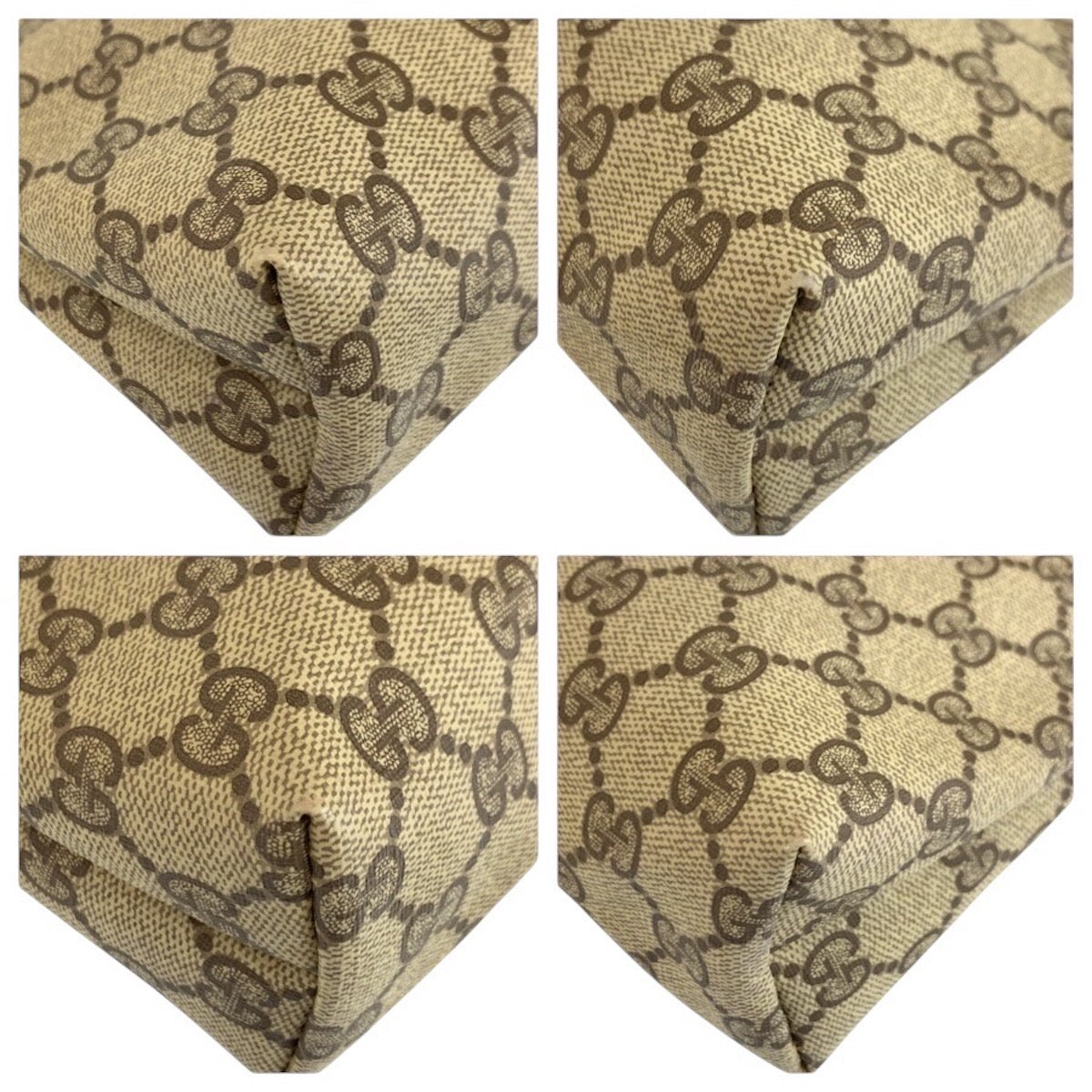 24511
GUCCI グッチ ヴィンテージ ベージュ ブラウン GGスプリームキャンバス 156 01 045 クラッチバッグ ポーチ レディース ABP12