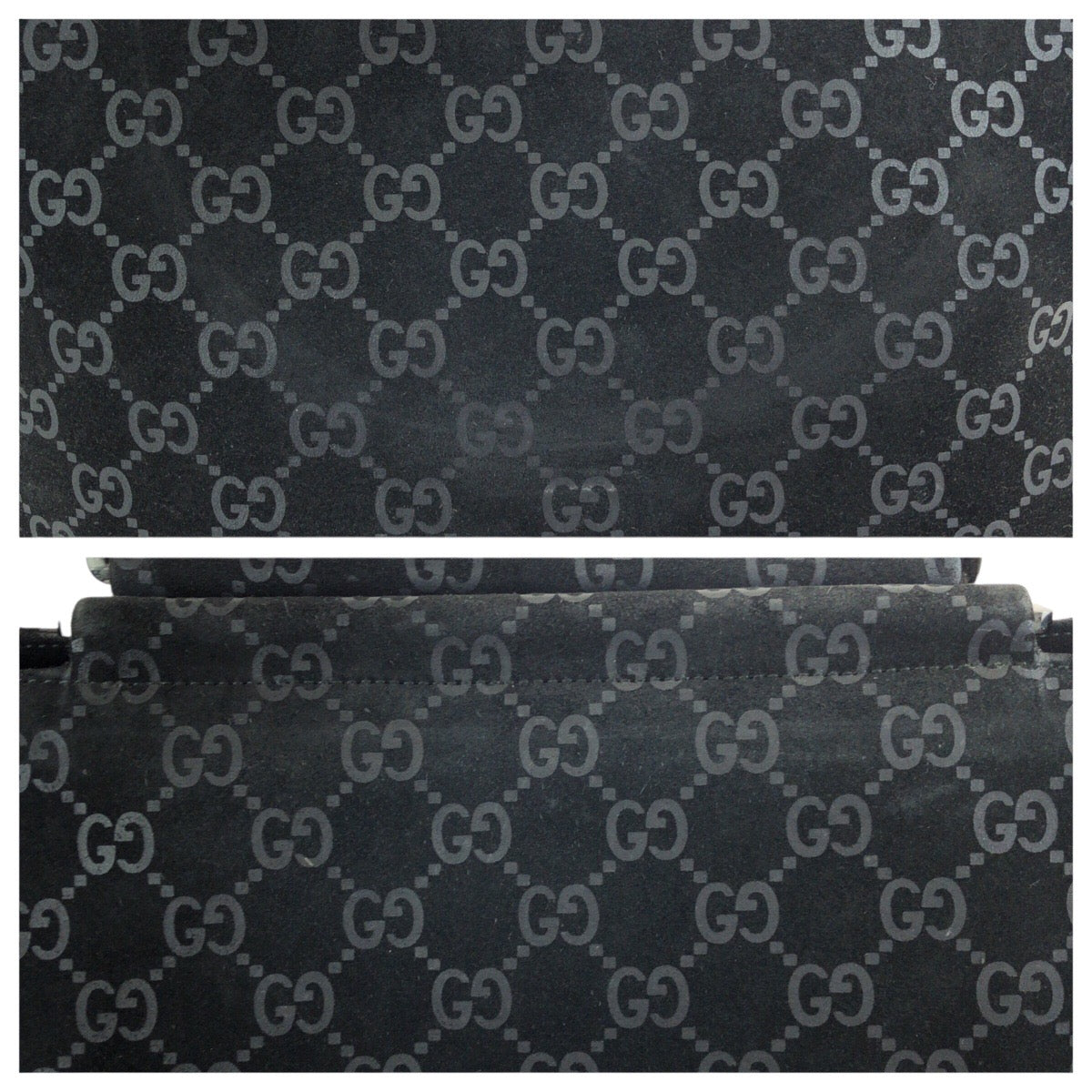 24513
GUCCI グッチ GG柄 ブラック 黒 シルバー金具 スウェード 000 0801 ハンドバッグ トートバッグ レディース AB40